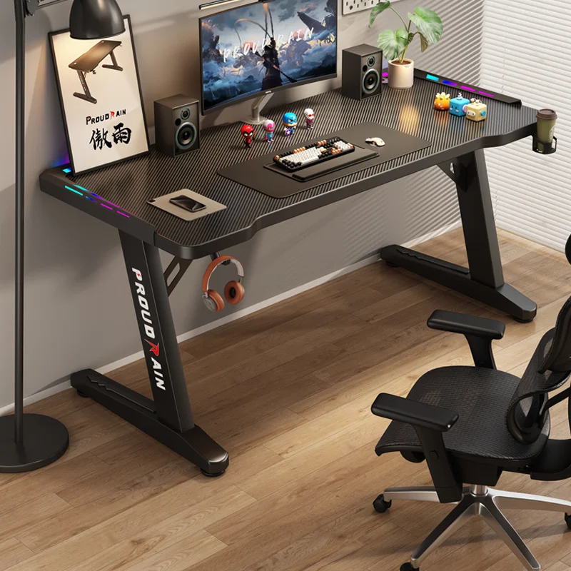 Desk Setup Monitor And Laptop - Meja Komputer Konsol Game, Perlengkapan PC,