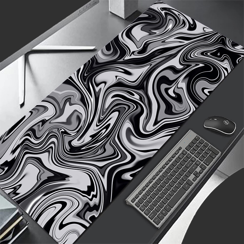 Desk Setup Keyboard - Topografis peta Mousepad tanpa batas kustom,