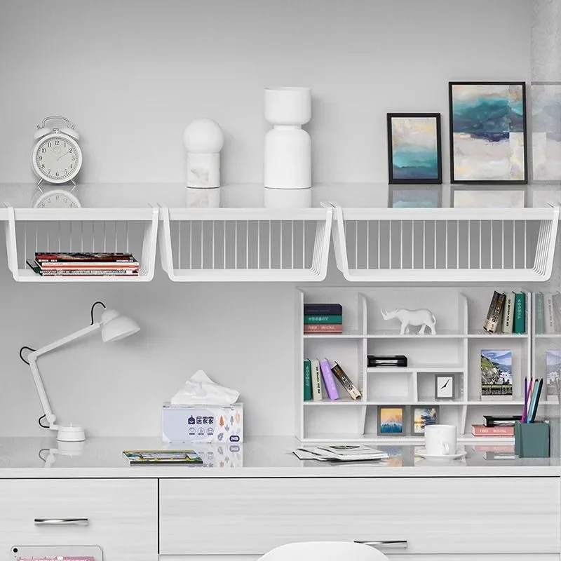 Desk Setup Shelf - Rak penyimpanan dapur, rak keranjang pengatur