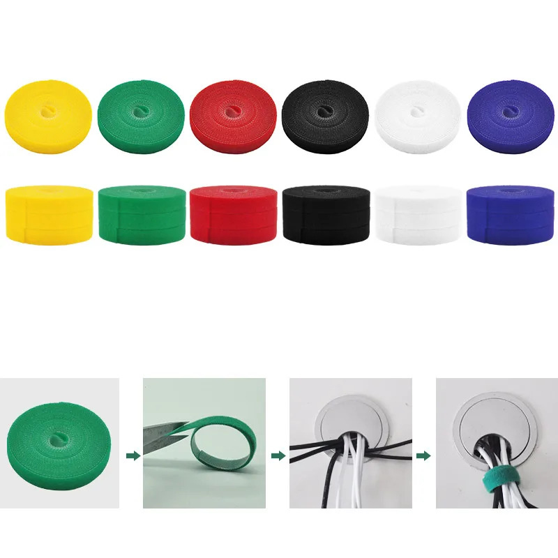 1/2/3 Buah Pengatur Kabel 5M D - Cable Velcro Strap ulasan dan harga