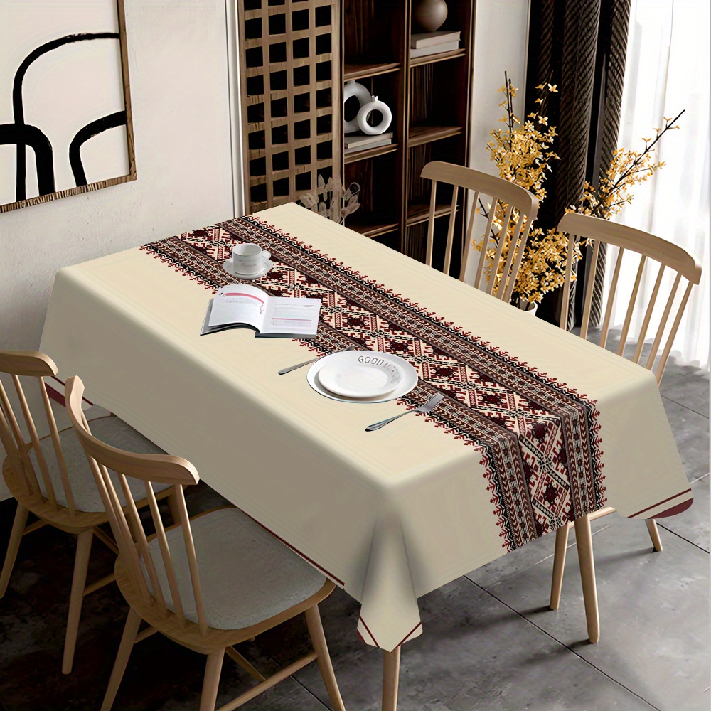 Taplak Meja Bermotif Geometris - Desk Setup Background ulasan dan harga