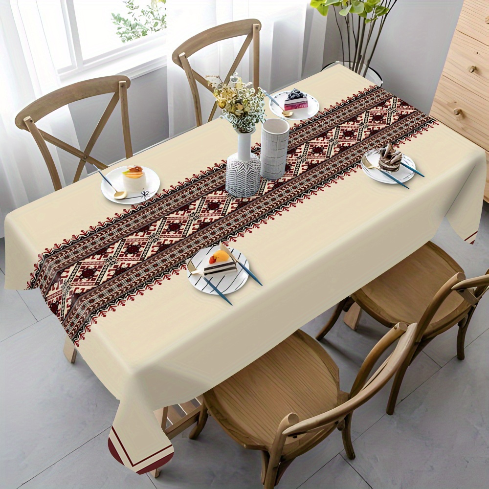 Taplak Meja Bermotif Geometris - Desk Setup Background ulasan dan harga