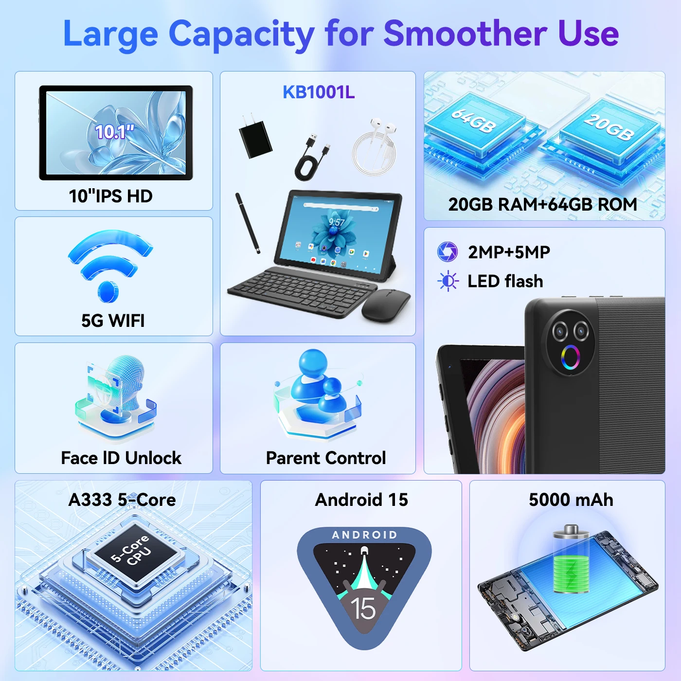 Tablet URAO Android 15 10.1 In - Desk Setup Keyboard ulasan dan harga
