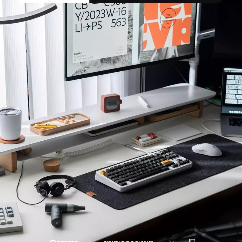 Rak Monitor Komputer Organizer - Desk Setup Monitor And Laptop ulasan dan harga