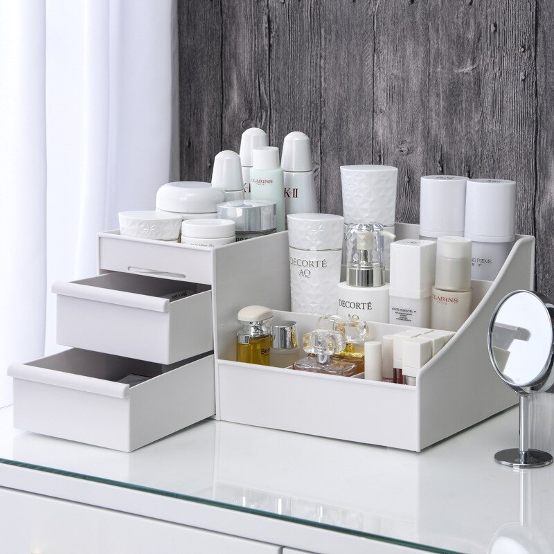 Kotak Penyimpanan Kosmetik Pla - Desk Setup Shelf ulasan dan harga