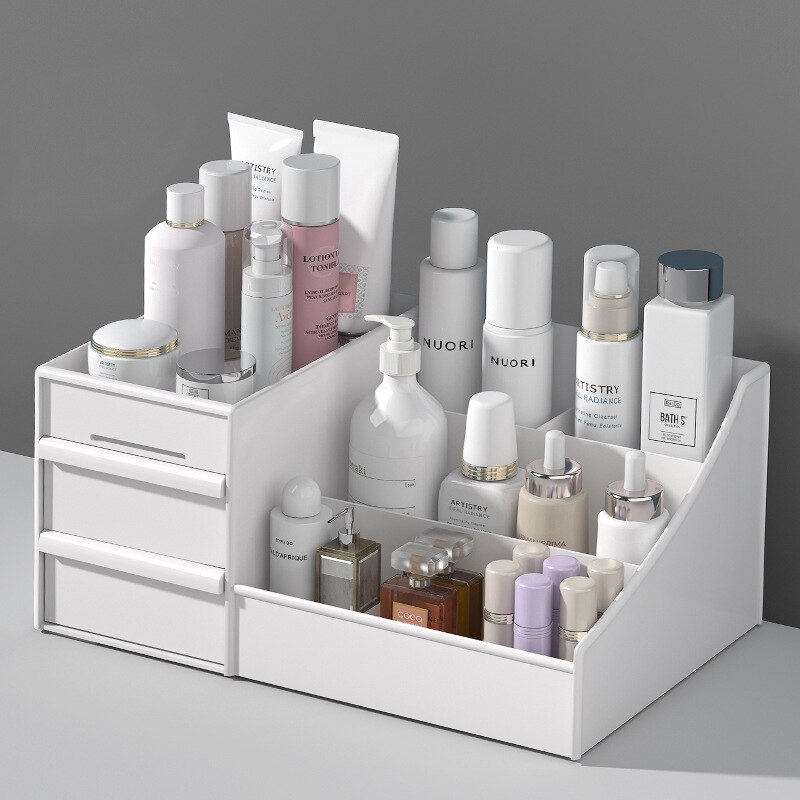 Kotak Penyimpanan Kosmetik Pla - Desk Setup Shelf ulasan dan harga