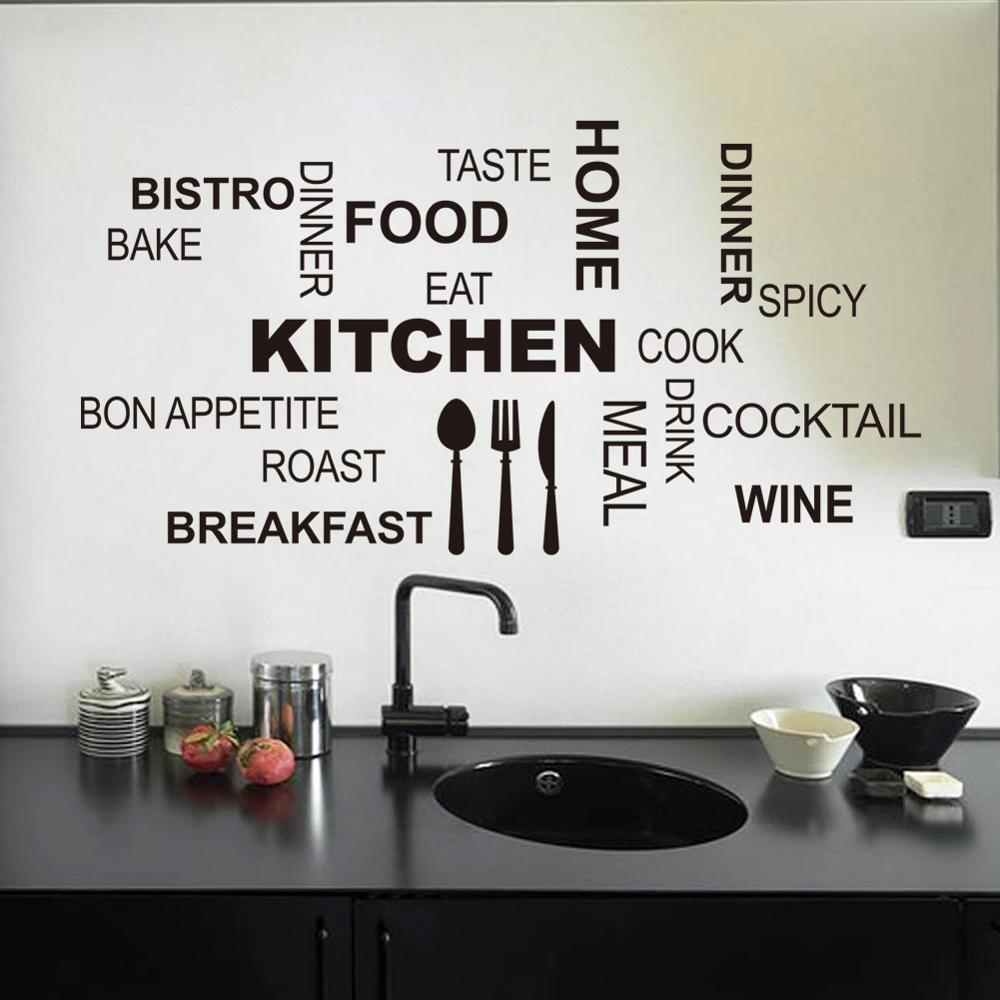 Stiker dinding teks dapur krea - Desk Setup Background ulasan dan harga