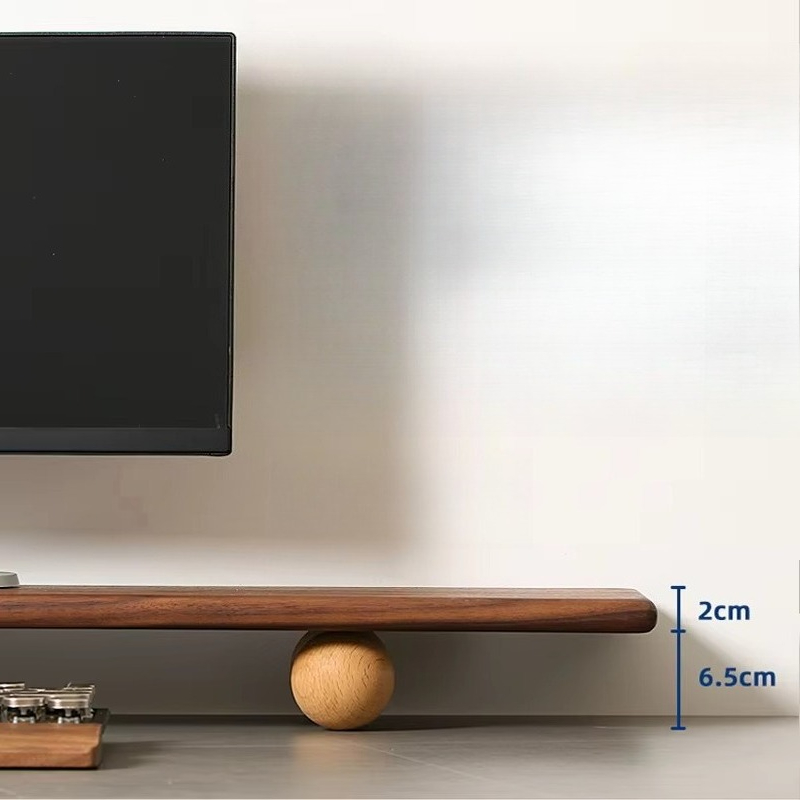 Penyangga Monitor Kayu Solid,  - Desk Setup Monitor And Laptop ulasan dan harga