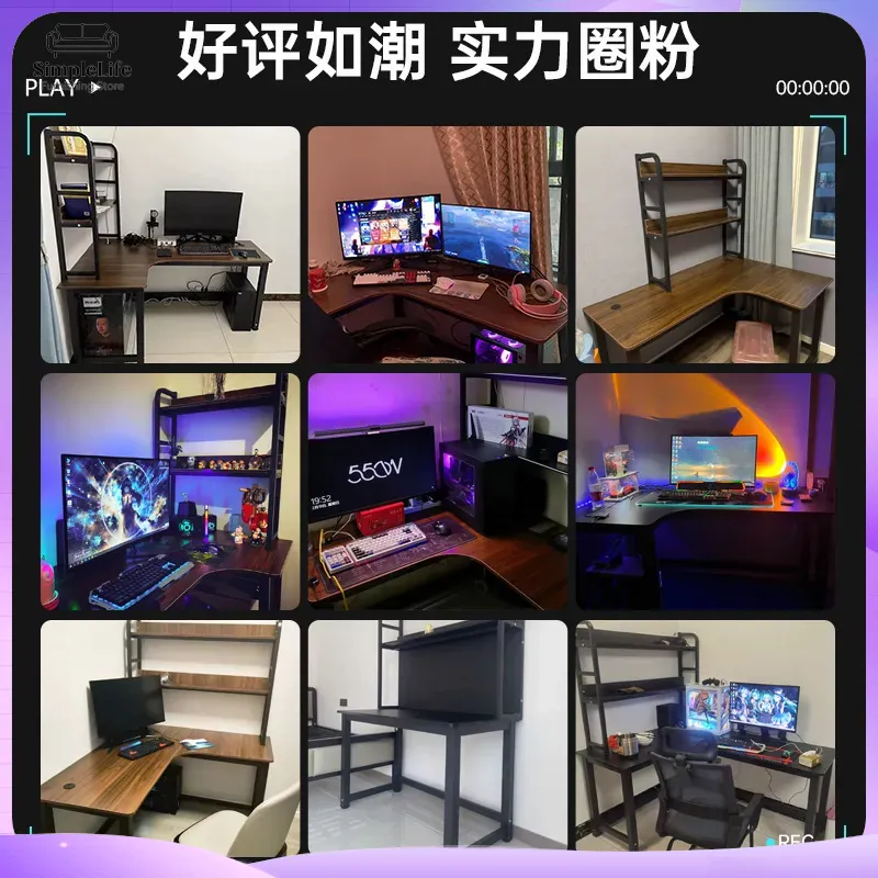 Meja Gaming Sudut untuk Komput - Desk Setup Monitor And Laptop ulasan dan harga