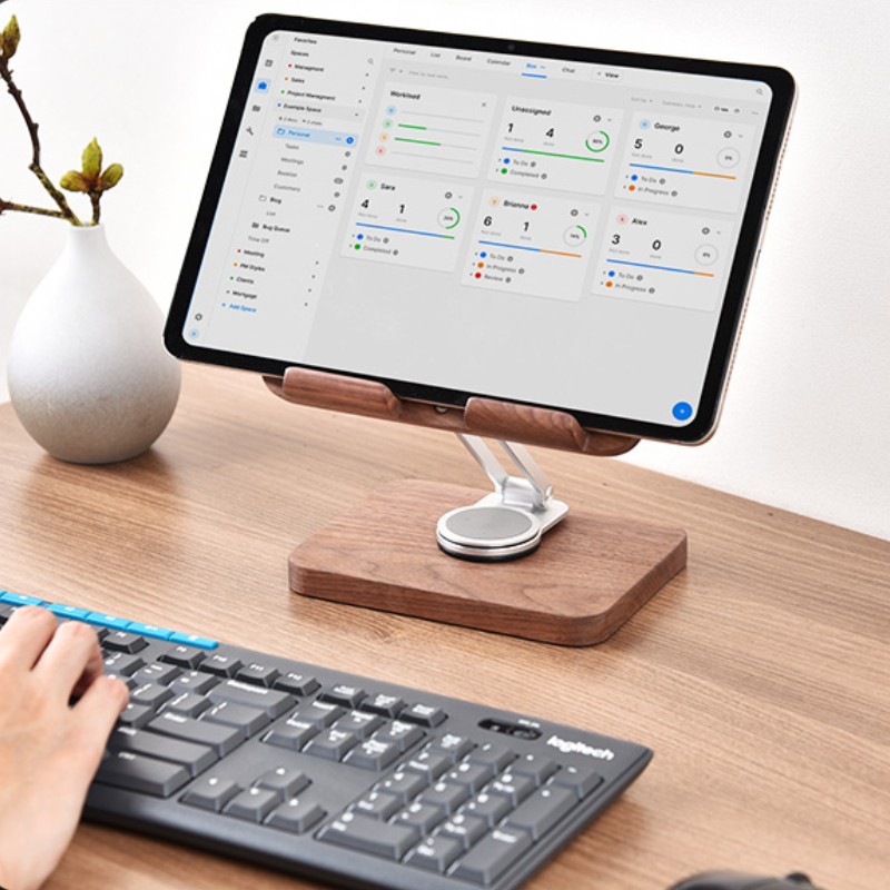 Stand iPad Black Walnut dengan - Desk Setup Tablet ulasan dan harga