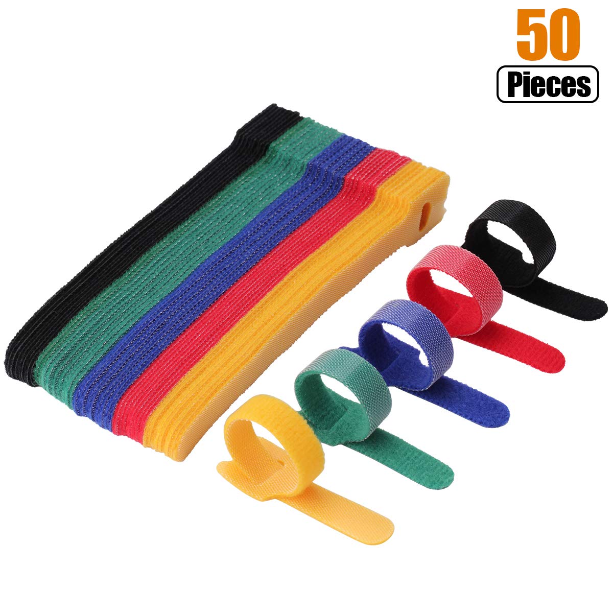 50 Buah 12*150-300Mm Kawat Das - Cable Velcro Strap ulasan dan harga