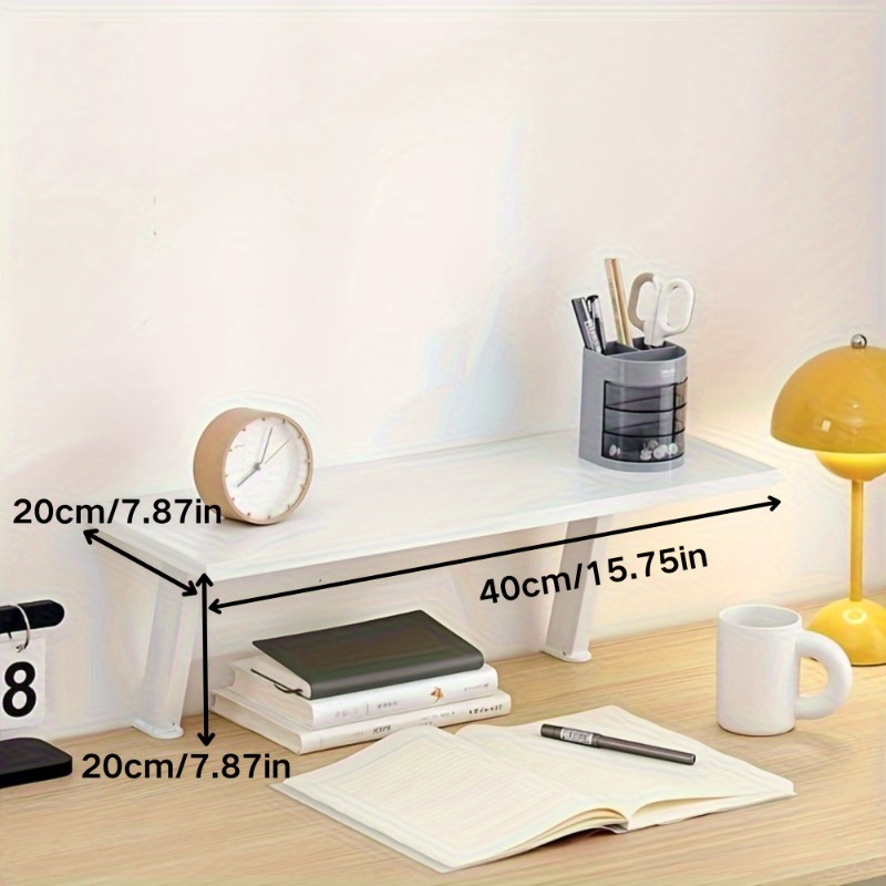 1 Rak Meja Kayu Putih Mengamba - Desk Setup Shelf ulasan dan harga