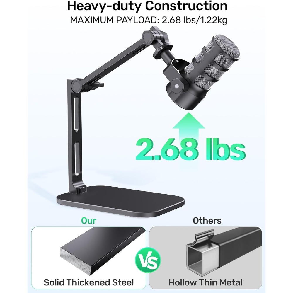 Stand Mikrofon Meja yang Tahan - Desk Setup Desk ulasan dan harga