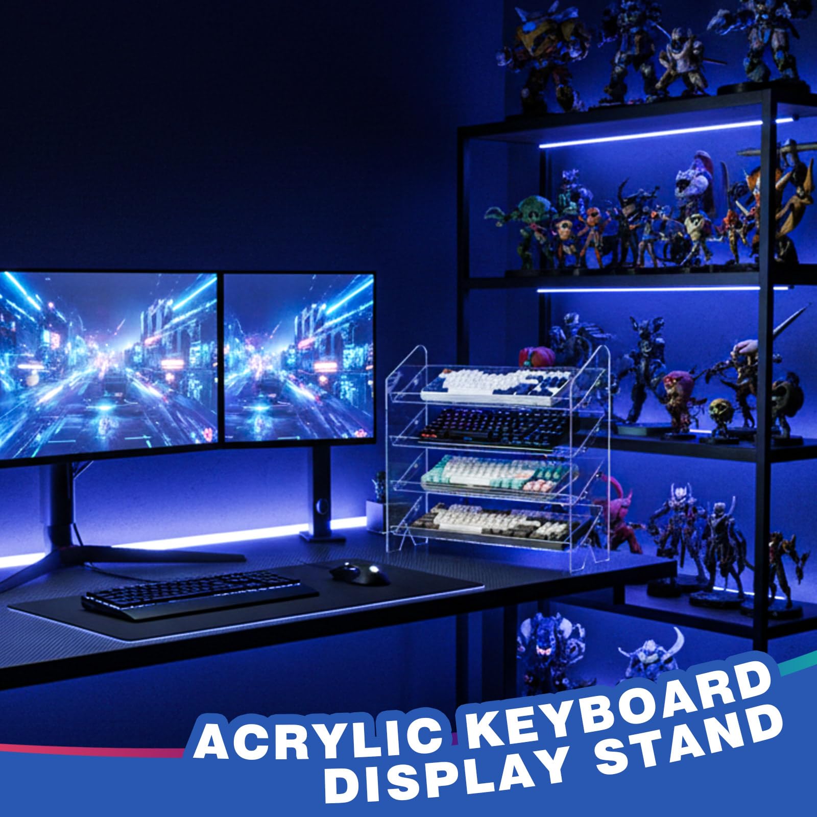 Stand Display Keyboard Akrilik - Desk Setup Tablet ulasan dan harga