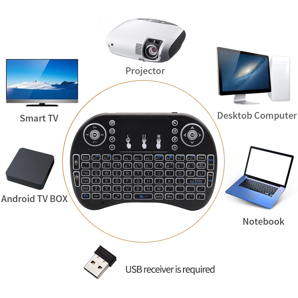 Papan ketik nirkabel Mini I8 P - Desk Setup Keyboard ulasan dan harga