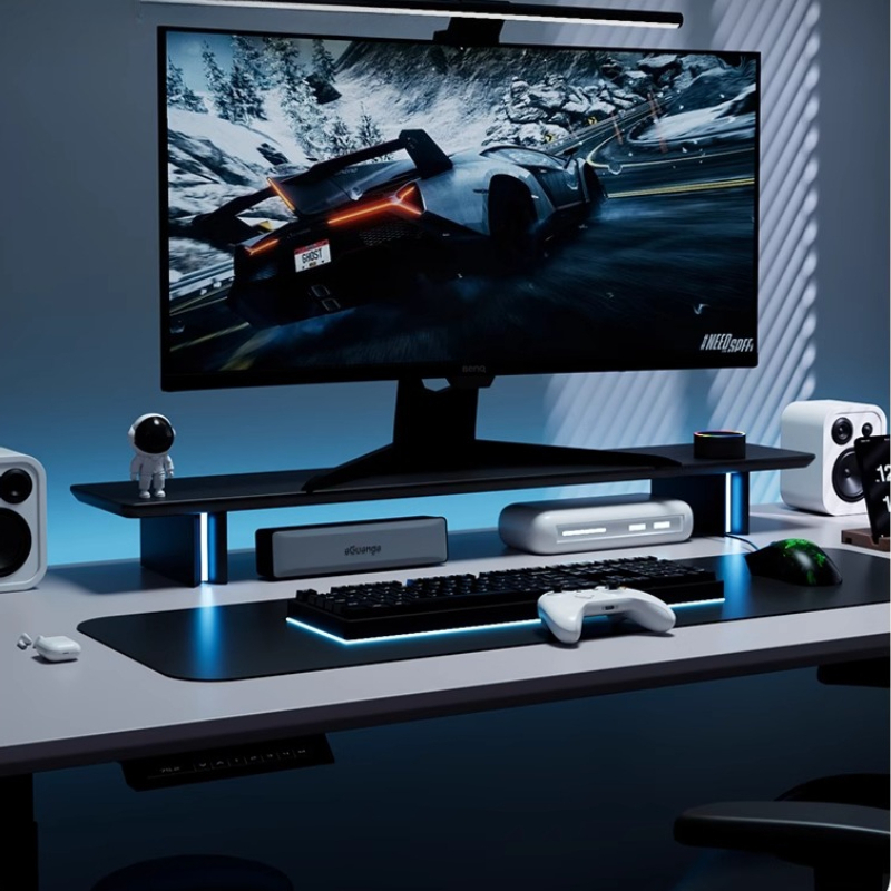 Penyangga Monitor RGB Ergonomi - Desk Setup Monitor And Laptop ulasan dan harga