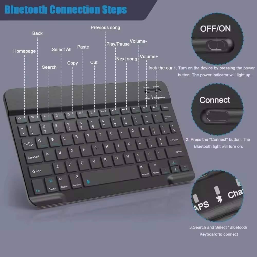 Keyboard Nirkabel Bluetooth Ke - Desk Setup Keyboard ulasan dan harga