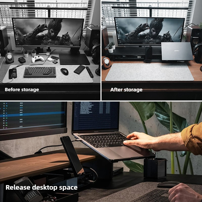 Stand Monitor Modular Ergonomi - Desk Setup Monitor And Laptop ulasan dan harga