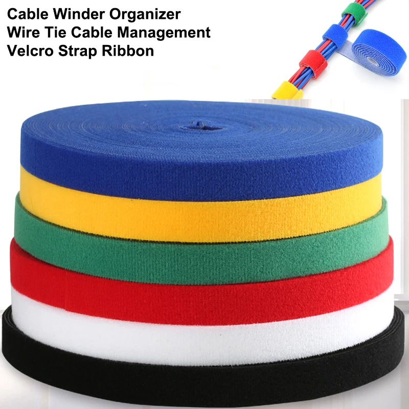5M DIY Dapat Digunakan Kembali - Cable Velcro Strap ulasan dan harga