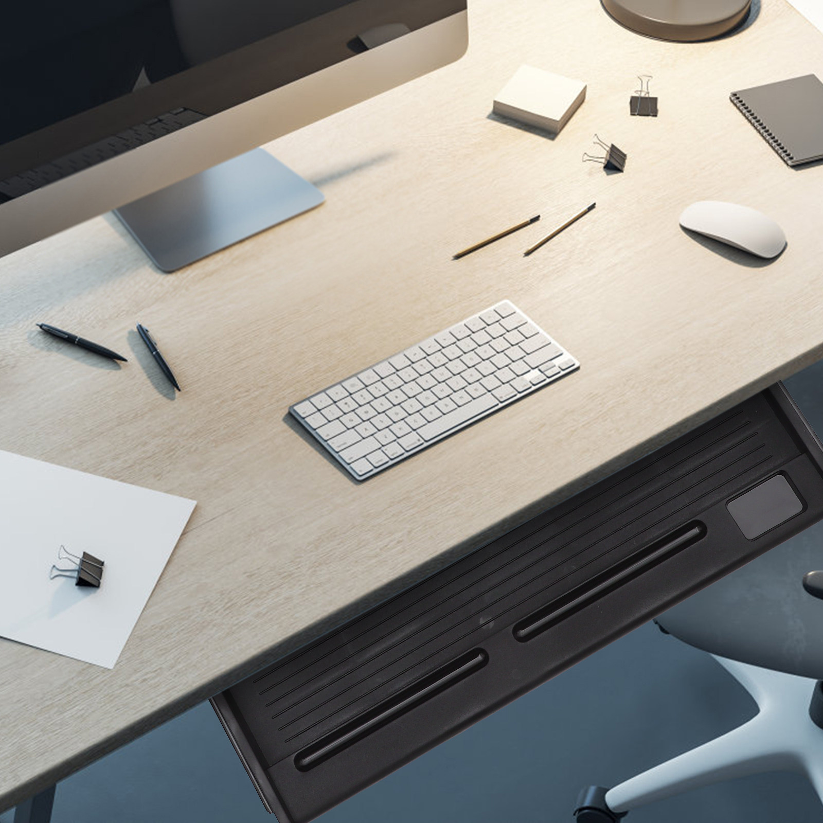 1Set Laci Keyboard Bawah Meja  - Desk Setup Keyboard ulasan dan harga