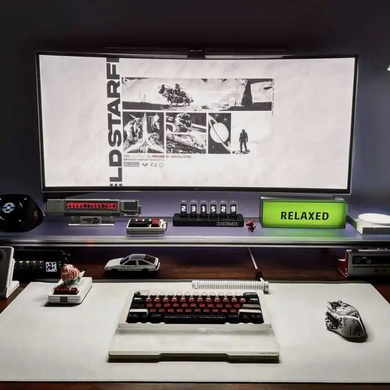 Dudukan Monitor Aluminium Akri - Desk Setup Monitor And Laptop ulasan dan harga