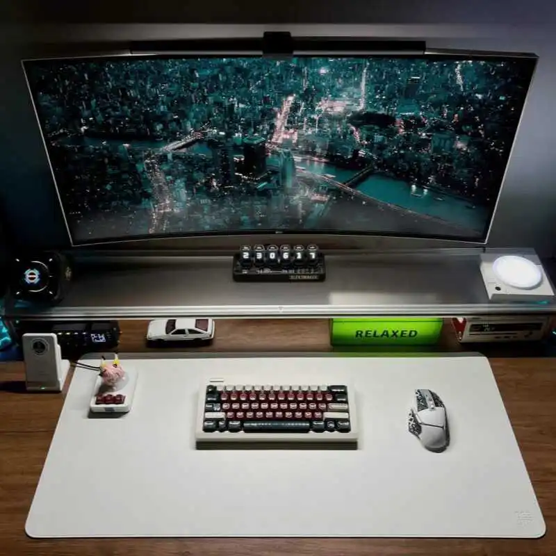 Dudukan Monitor Aluminium Akri - Desk Setup Monitor And Laptop ulasan dan harga