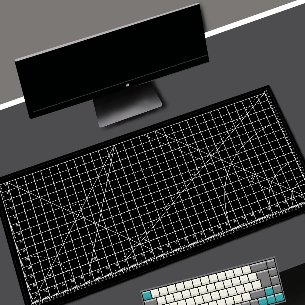 Alas Mouse seni biru, Pad Gami - Desk Setup Pegboard ulasan dan harga