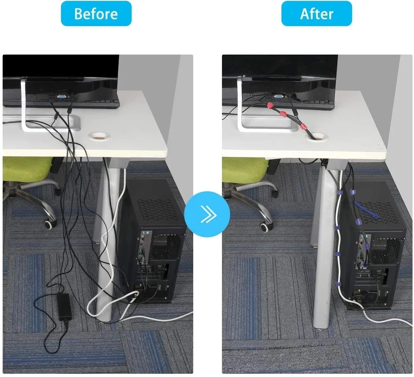 10/30/50 Buah Pengatur Kabel U - Cable Box Organizer ulasan dan harga